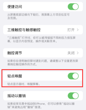 聂拉木苹果授权维修站分享iPhone轻点无法唤醒怎么办 